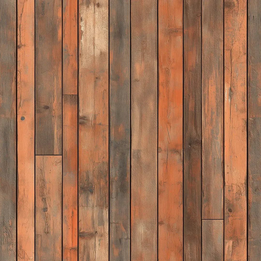 Rustic Sunset Timber Planks - WallCreatives
