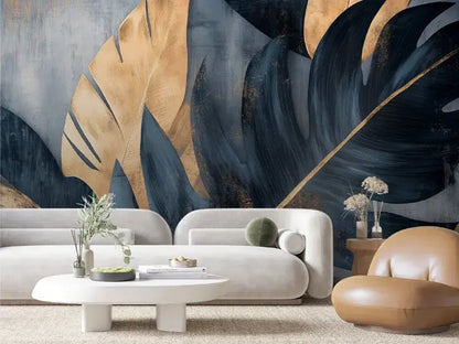 Gilded Indigo Tropics - WallCreatives