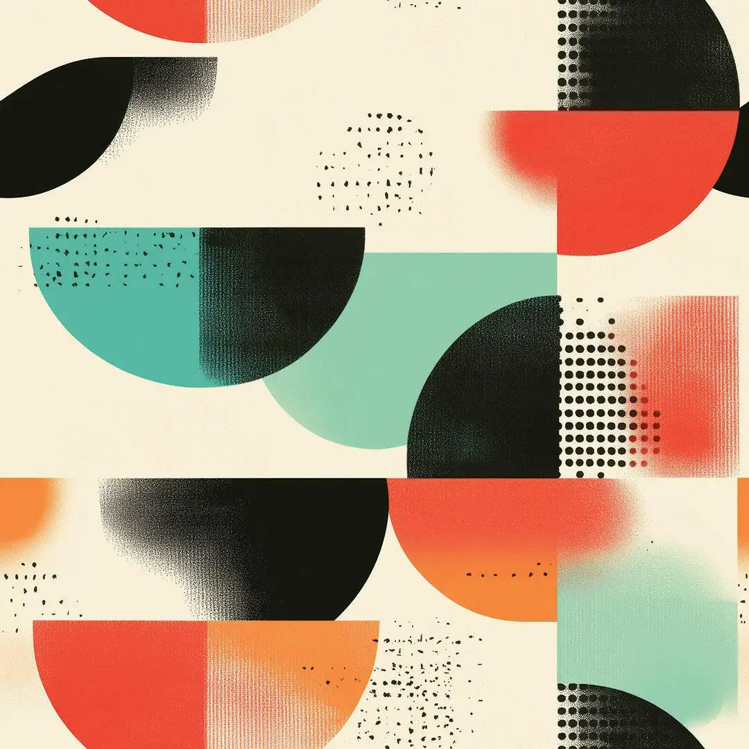 Bauhaus Beat Abstract Wallpaper - WallCreatives