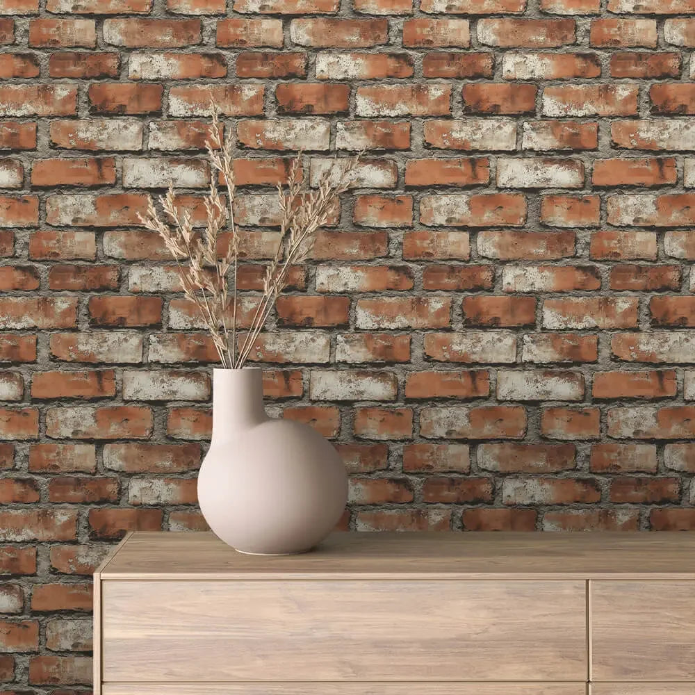 Authentic Aged Brick Facade - WallCreatives