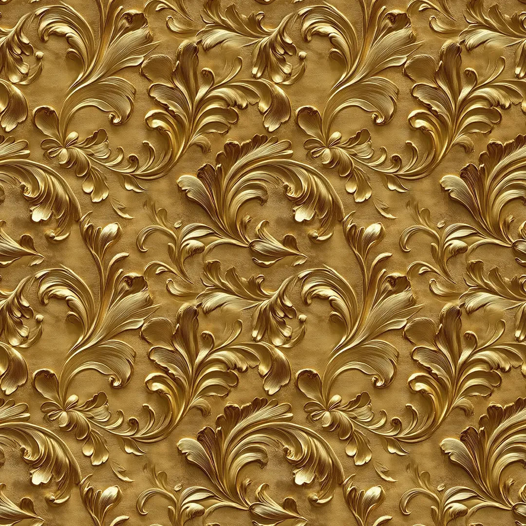 Golden Baroque Flourish - WallCreatives