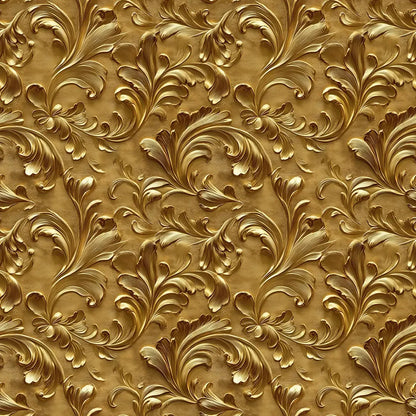 Golden Baroque Flourish - WallCreatives