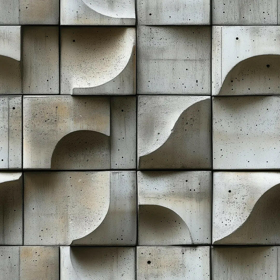 Brutalist Flow Concrete Wallpaper - WallCreatives