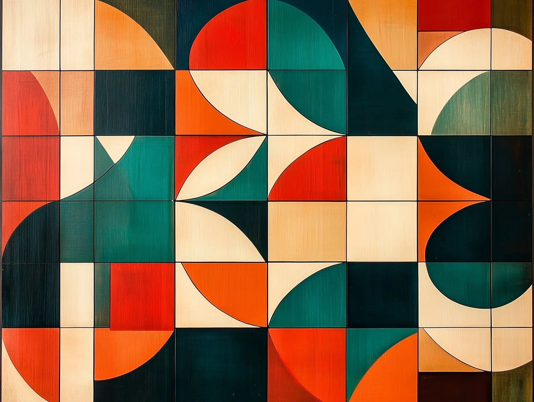 Retro Rhapsody Tiled Mural - WallCreatives
