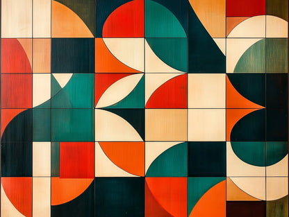 Retro Rhapsody Tiled Mural - WallCreatives