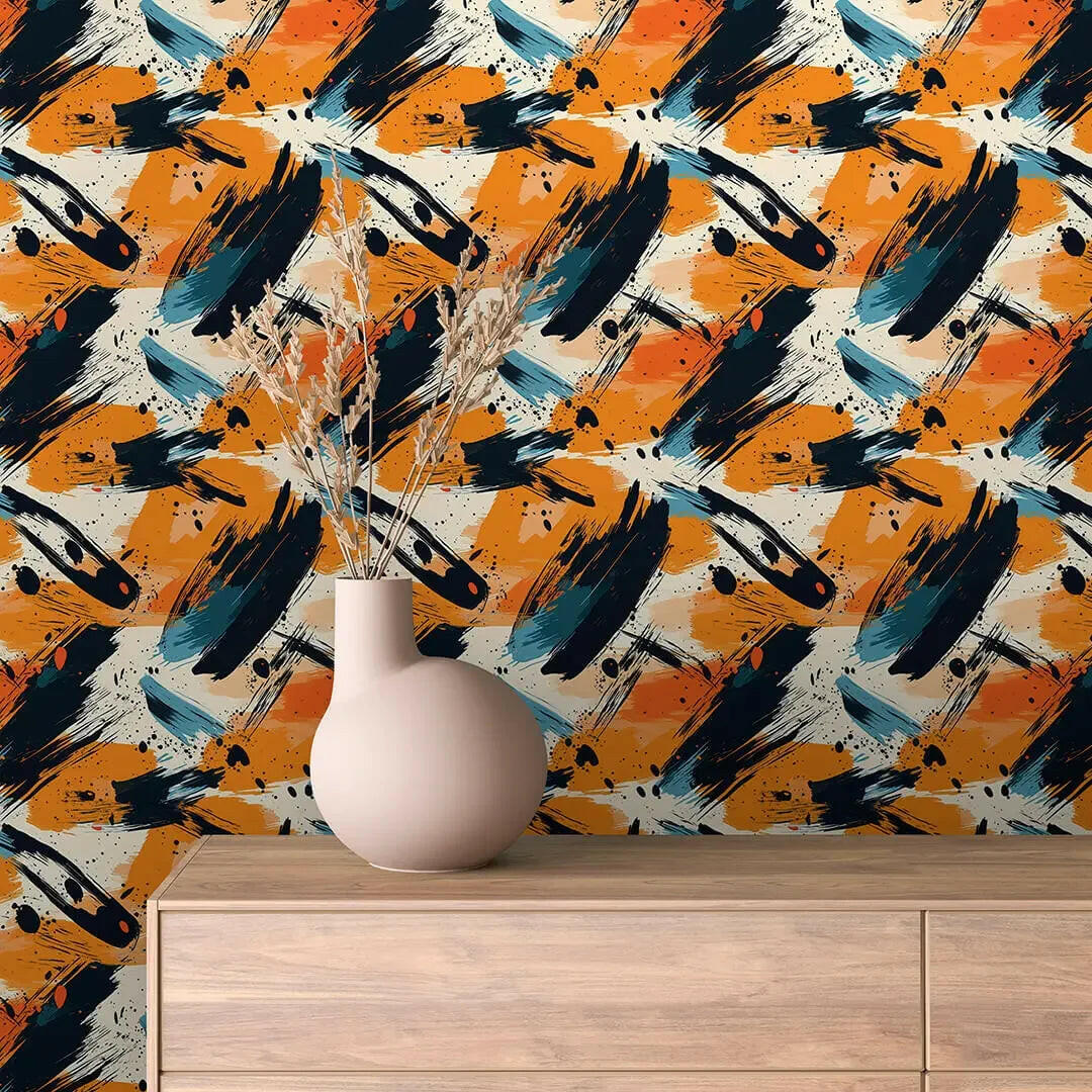 Kinetic Energy Abstract Mural - WallCreatives