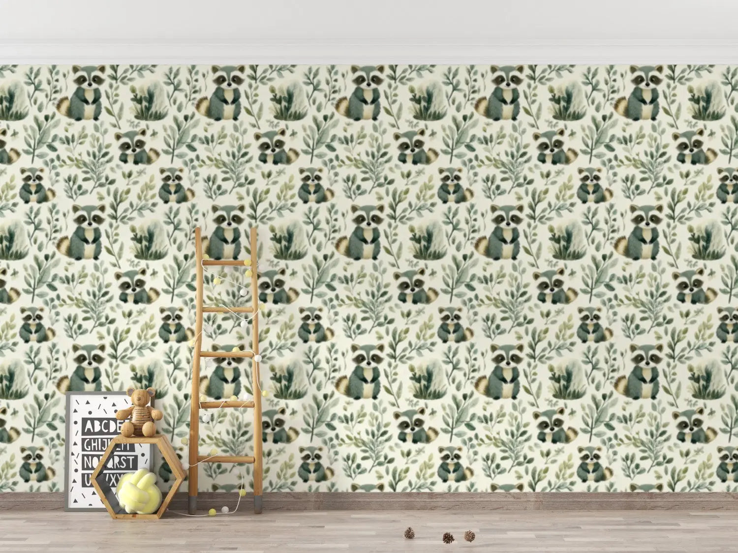 Whispering Woods Raccoon Trail WallCreatives