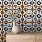 Sintra Blue and Gold Tile - WallCreatives