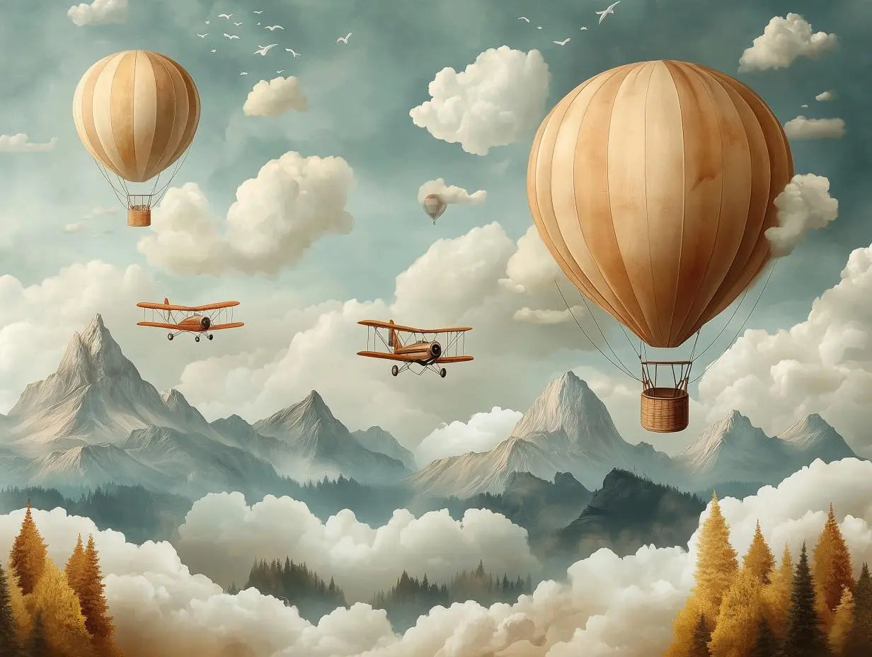 high-altitude daydream mural - wallcreatives