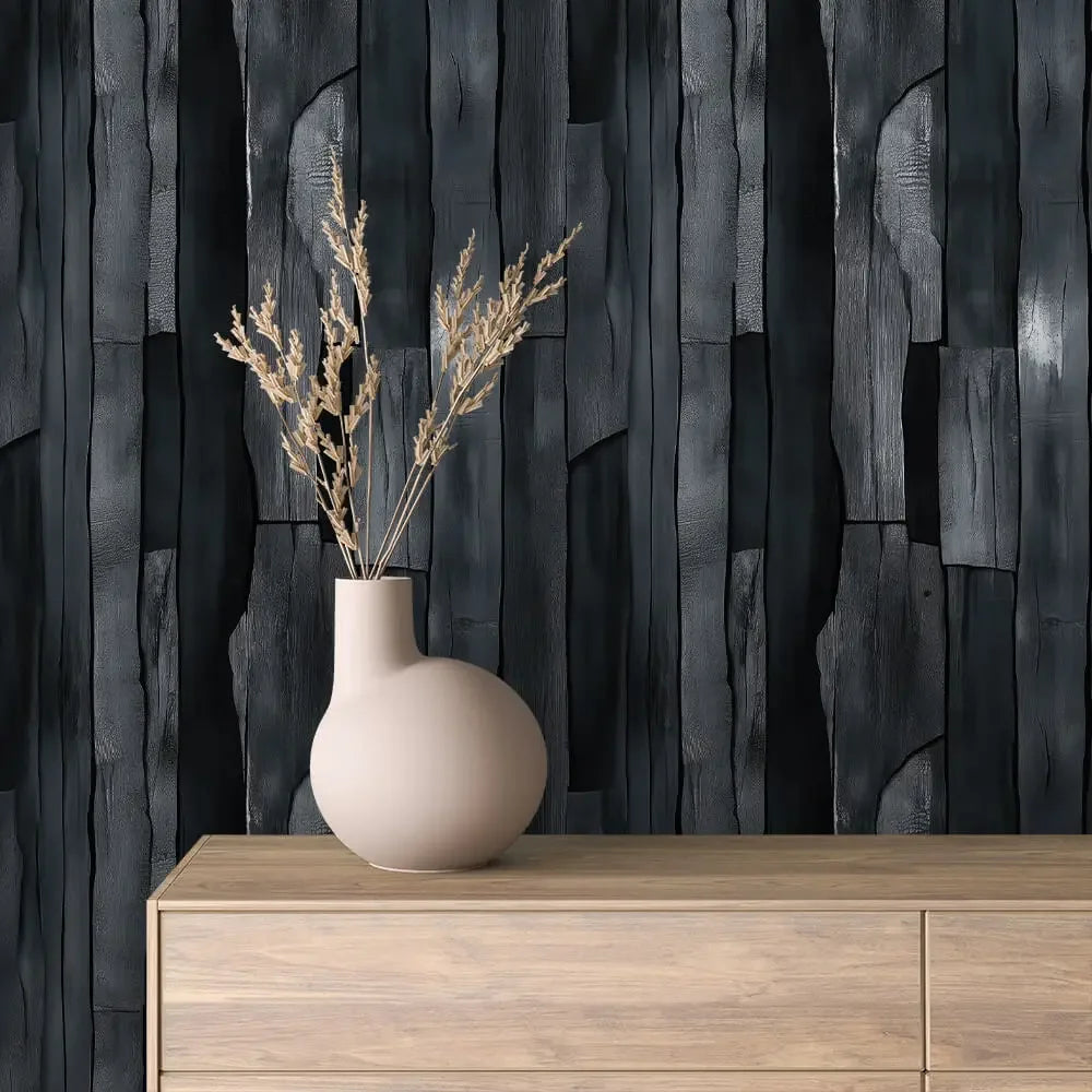 Obsidian Charred Timber - WallCreatives