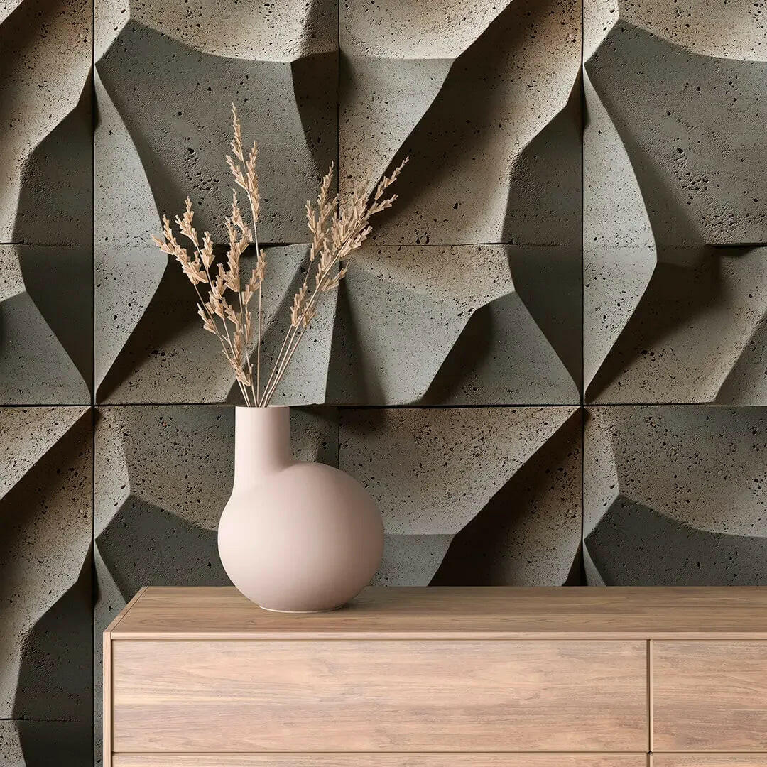 brutalist geometric facets - wallcreatives