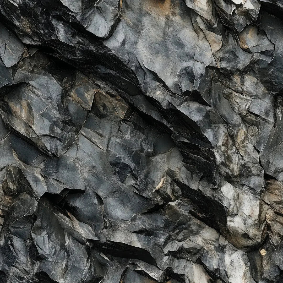 Midnight Obsidian Shard Mural - WallCreatives