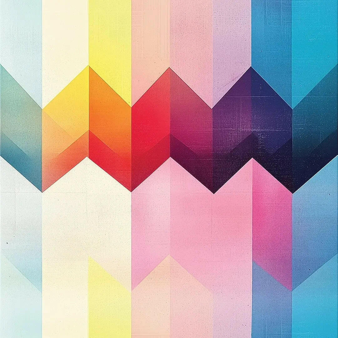 Prismatic Chevron Wall Mural - WallCreatives