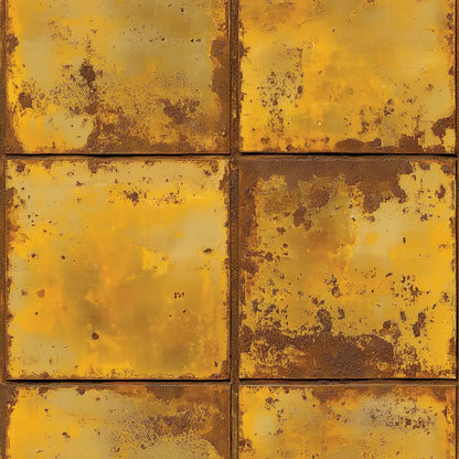 Golden Rust Industrial Panels - WallCreatives