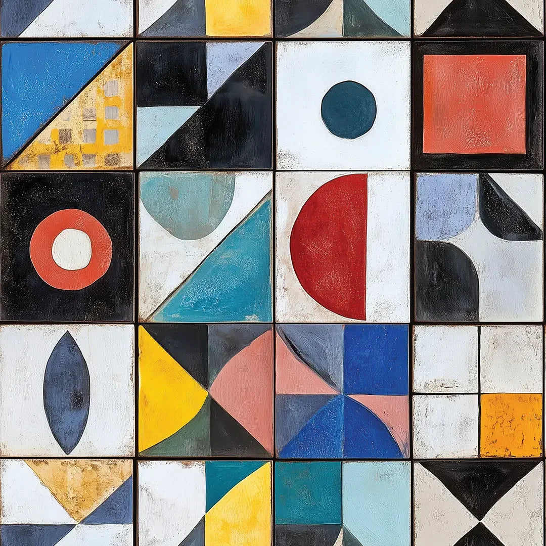 Modernist Composition Grid Wallpaper - WallCreatives