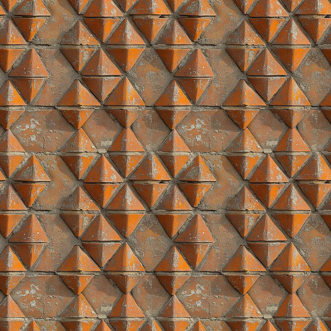 Earthen Pyramid Grid - WallCreatives