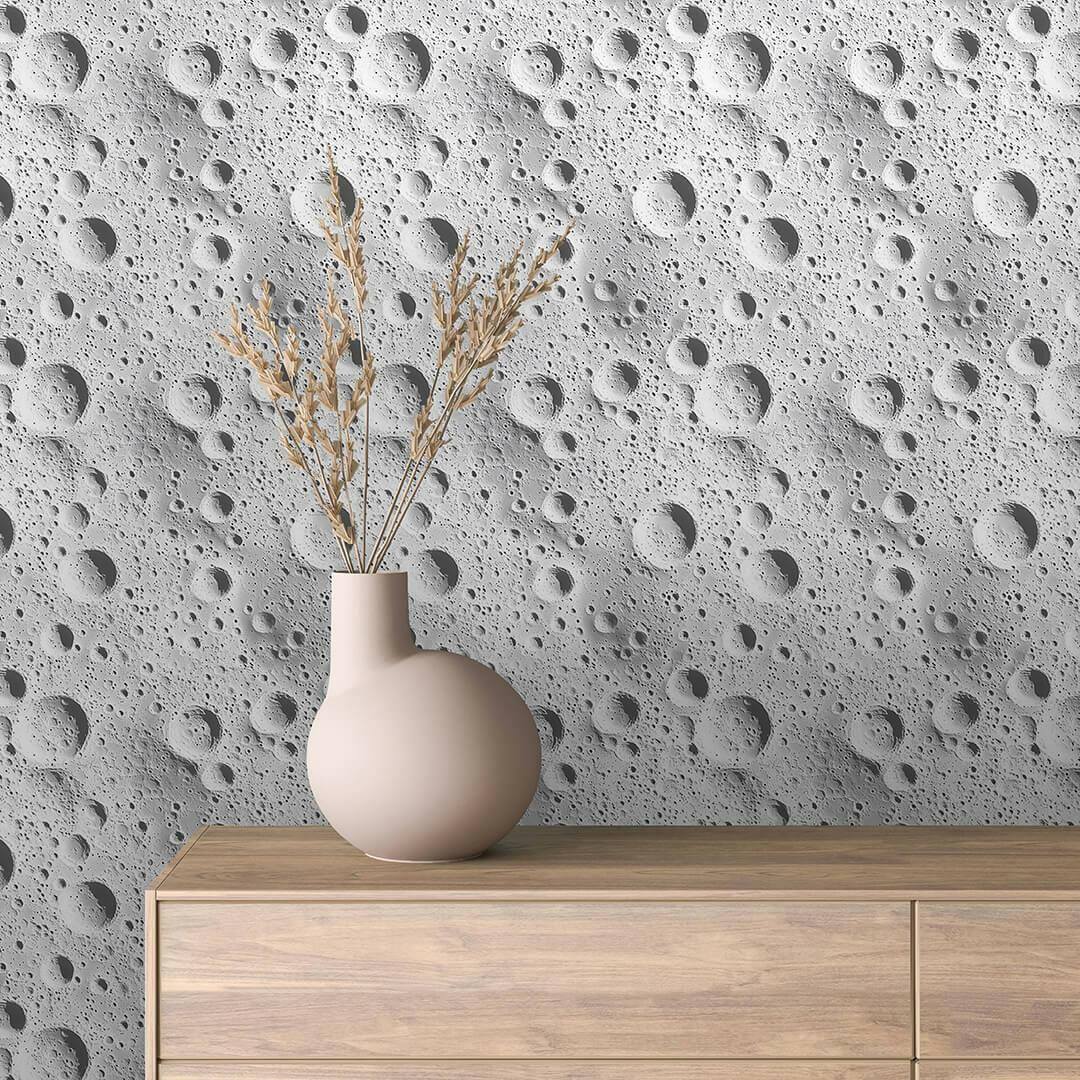 Celestial Cratered Moonscape - WallCreatives