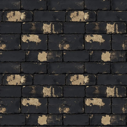 Gilded Noir Brick - WallCreatives