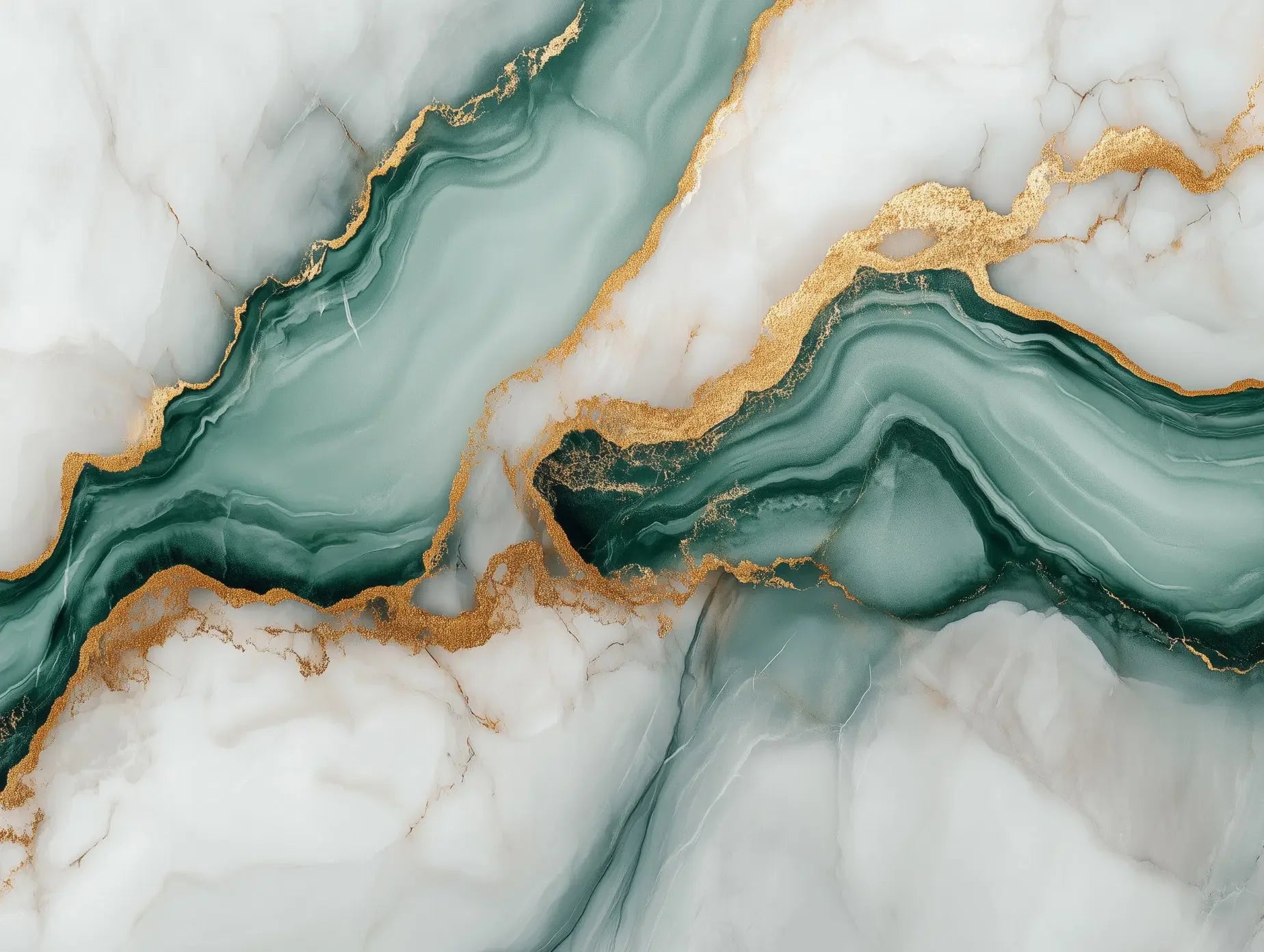 Emerald River Gilt Marble - WallCreatives