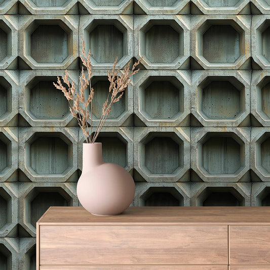Brutalist Concrete Grid - WallCreatives