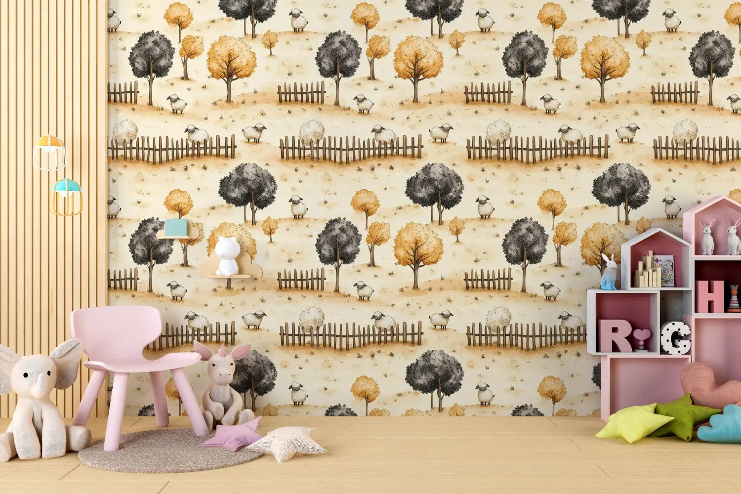 Sweet Dreams Sheep Meadow WallCreatives