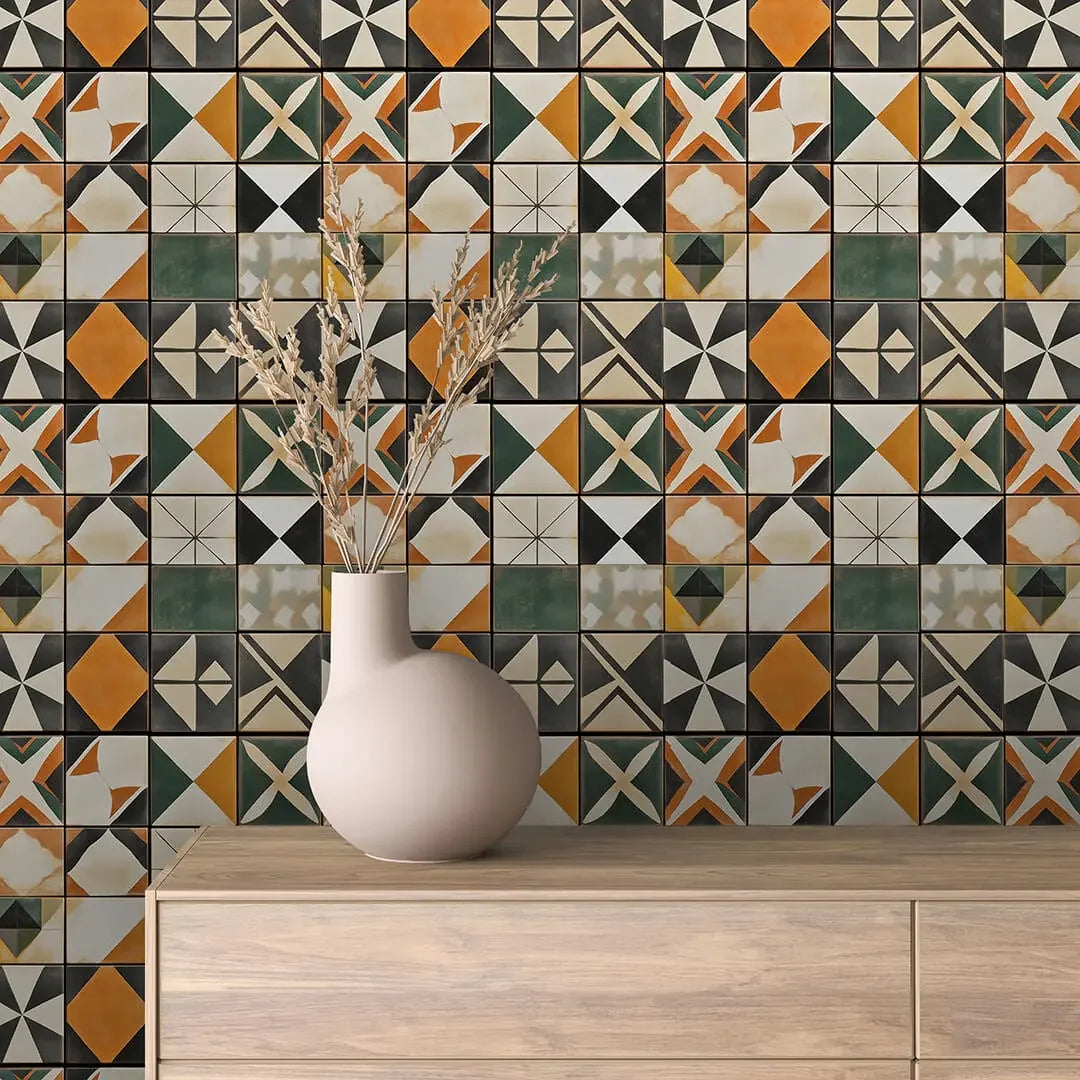 Valencia Artisan Tile Patchwork - WallCreatives