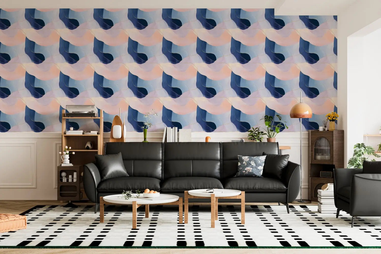 Serene Horizon Abstract Mural WallCreatives