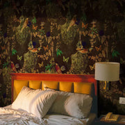 Majestic Memoir Black silk Wallpaper Vladila