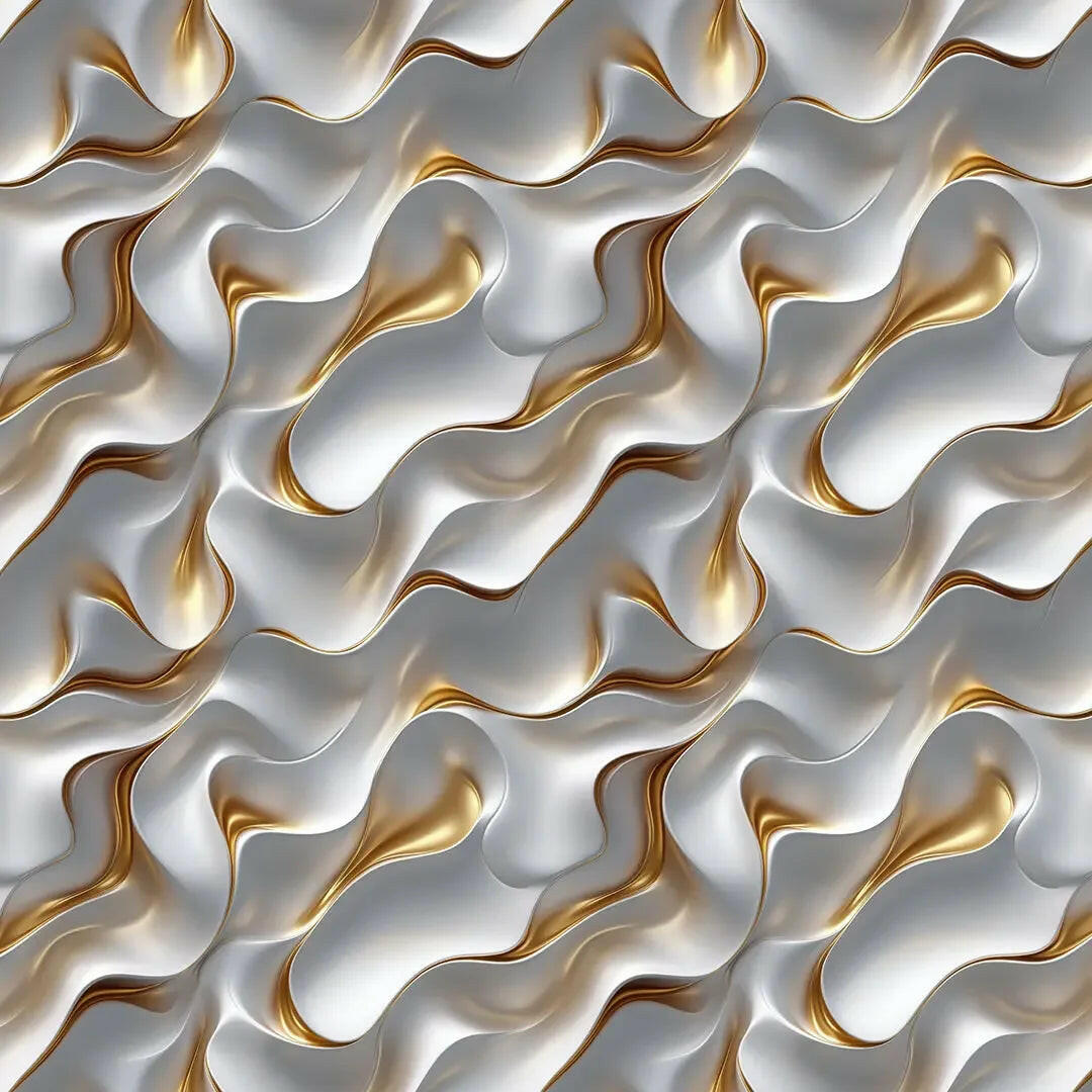 Liquid Gold and Pearl Cascade - WallCreatives