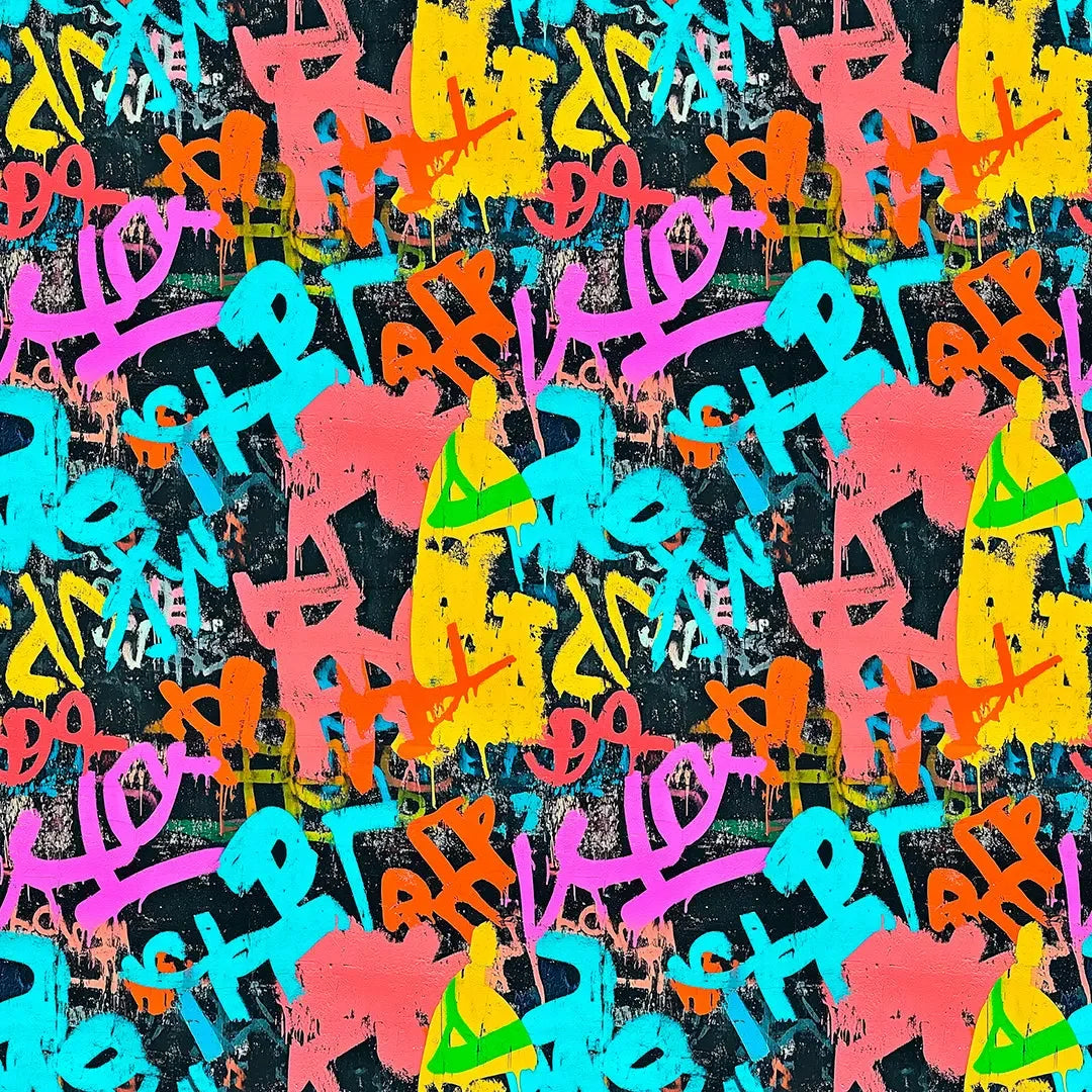 Downtown Pulse Abstract Graffiti - WallCreatives