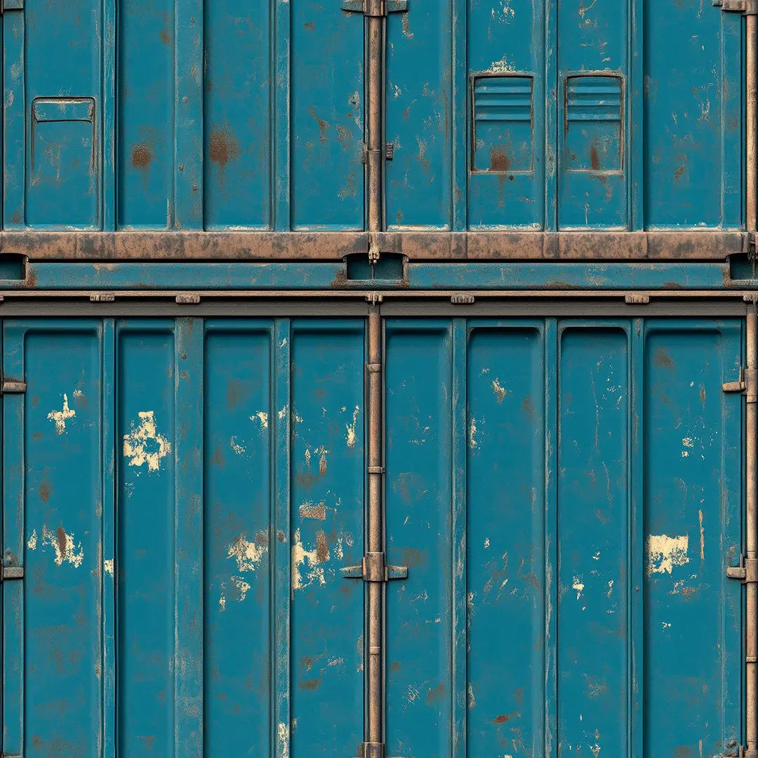 Weathered Portside Cargo Stack - WallCreatives