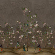 Scenes from life (brown) Wallpaper Vladila