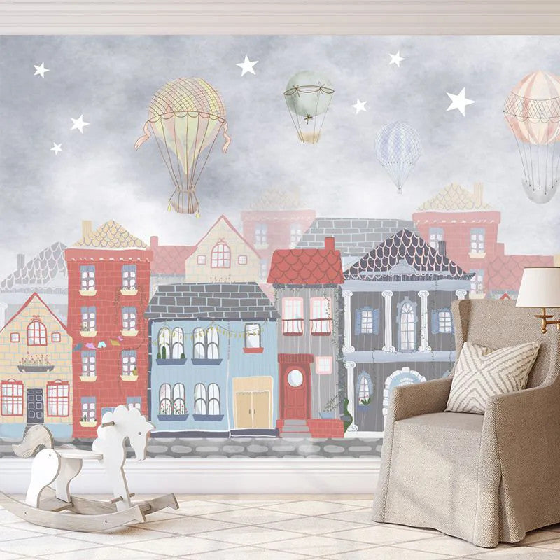 Blue Joyous Neighbourhood Wallpaper Vladila