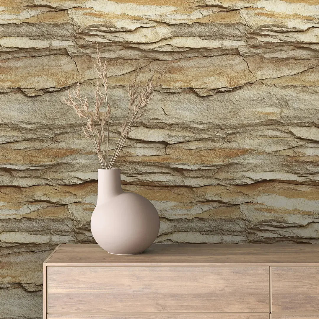 Golden Earth Strata Mural - WallCreatives