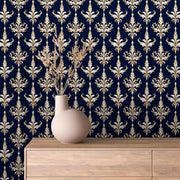 Royal Midnight Gilded Flourish - WallCreatives