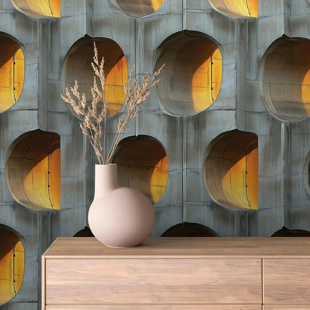 Portals of a Brutalist Sunrise - WallCreatives