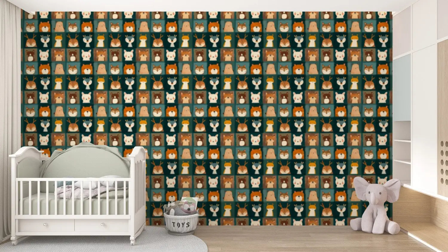 Whimsical Woodland Menagerie Wallpaper WallCreatives