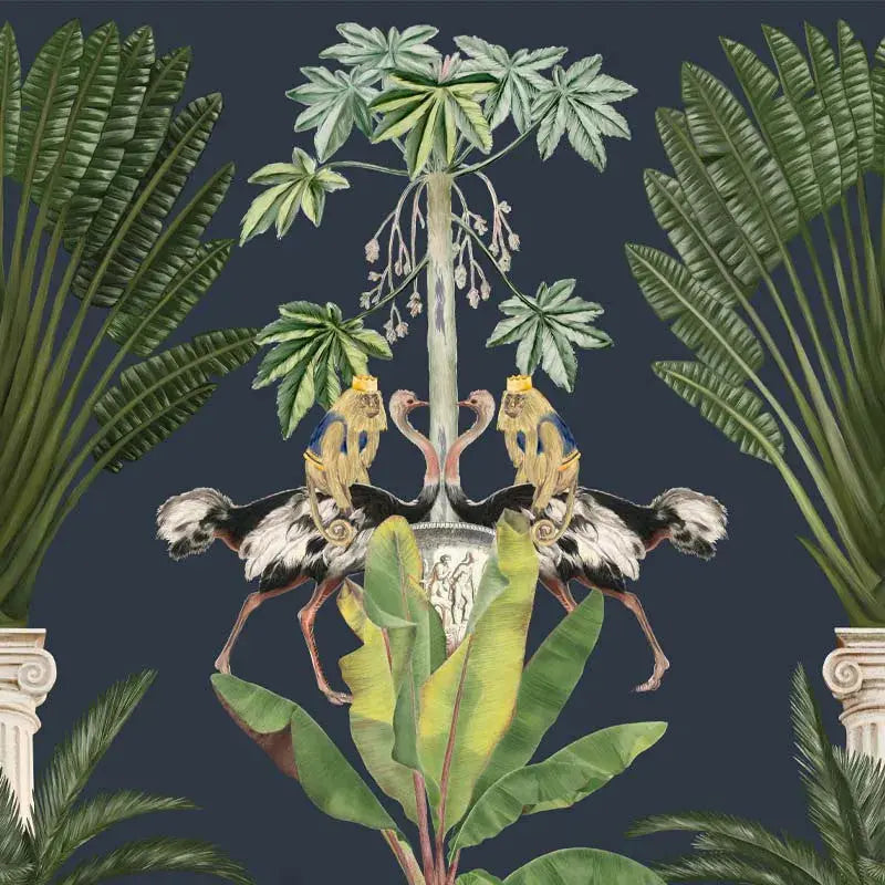 Tropical columns (dark) Wallpaper Vladila