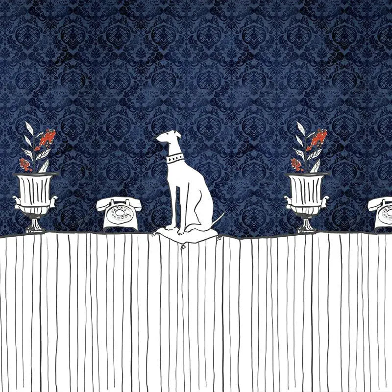 Sur la Table Ink Wallpaper Vladila