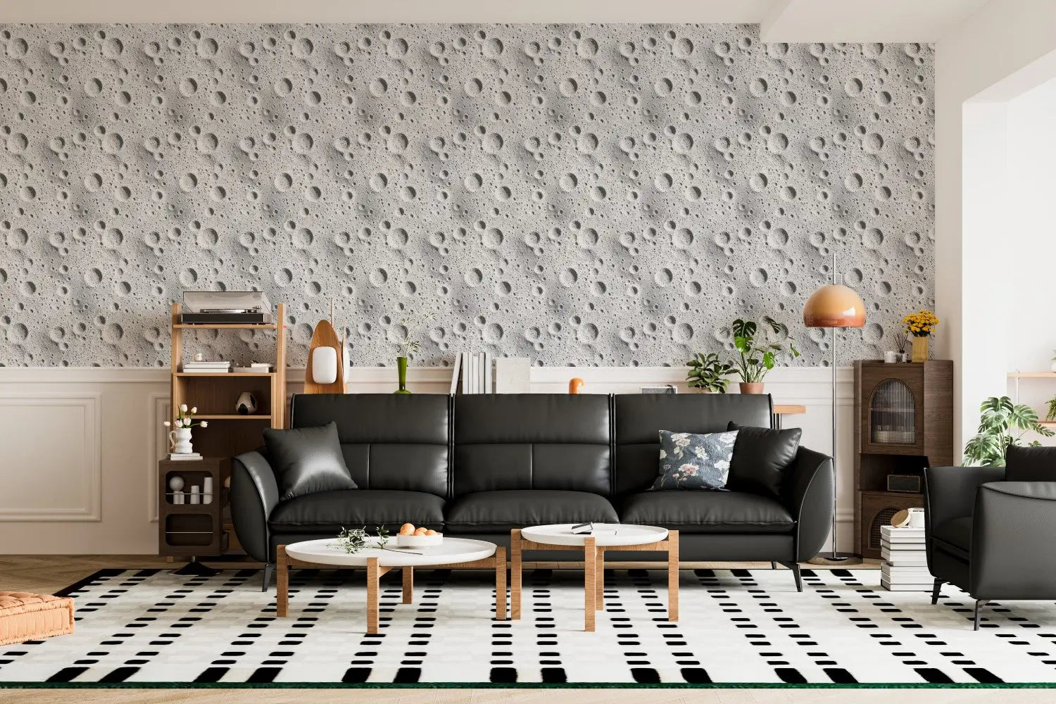 Celestial Cratered Moonscape WallCreatives