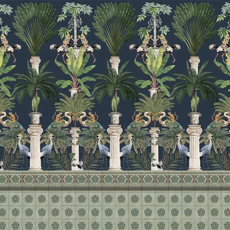 Tropical columns (dark) Wallpaper Vladila