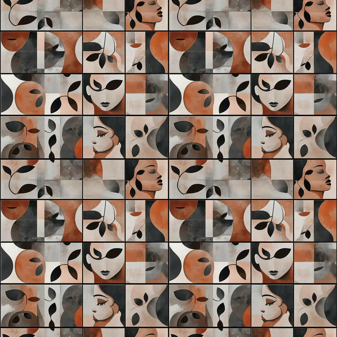 Modern Muse Terracotta Mosaic - WallCreatives