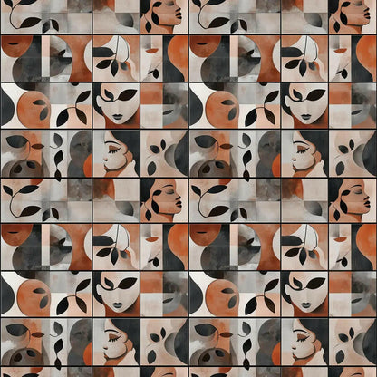Modern Muse Terracotta Mosaic - WallCreatives
