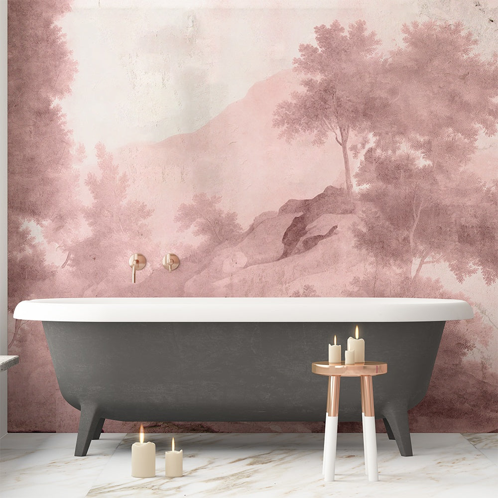 Tapet Celestial Breath rose WallCreatives