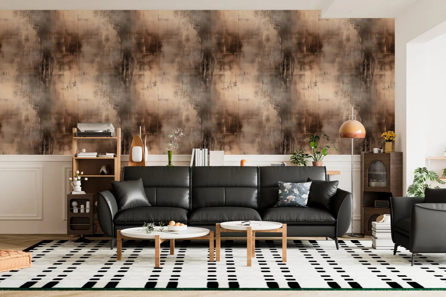 Brushed Bronze and Shadow Canvas WallCreatives
