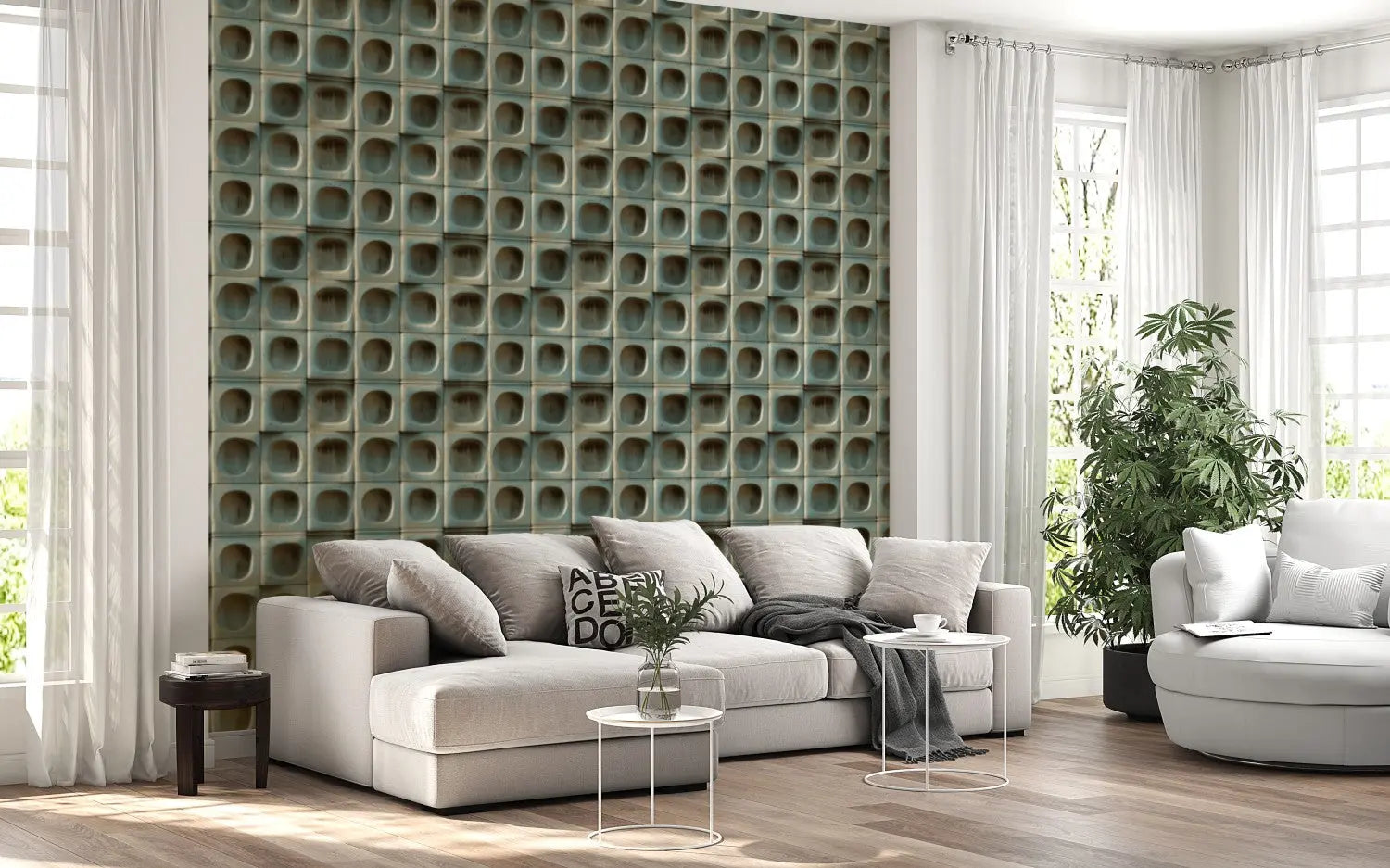 Brutalist Serenity Concrete Panels WallCreatives