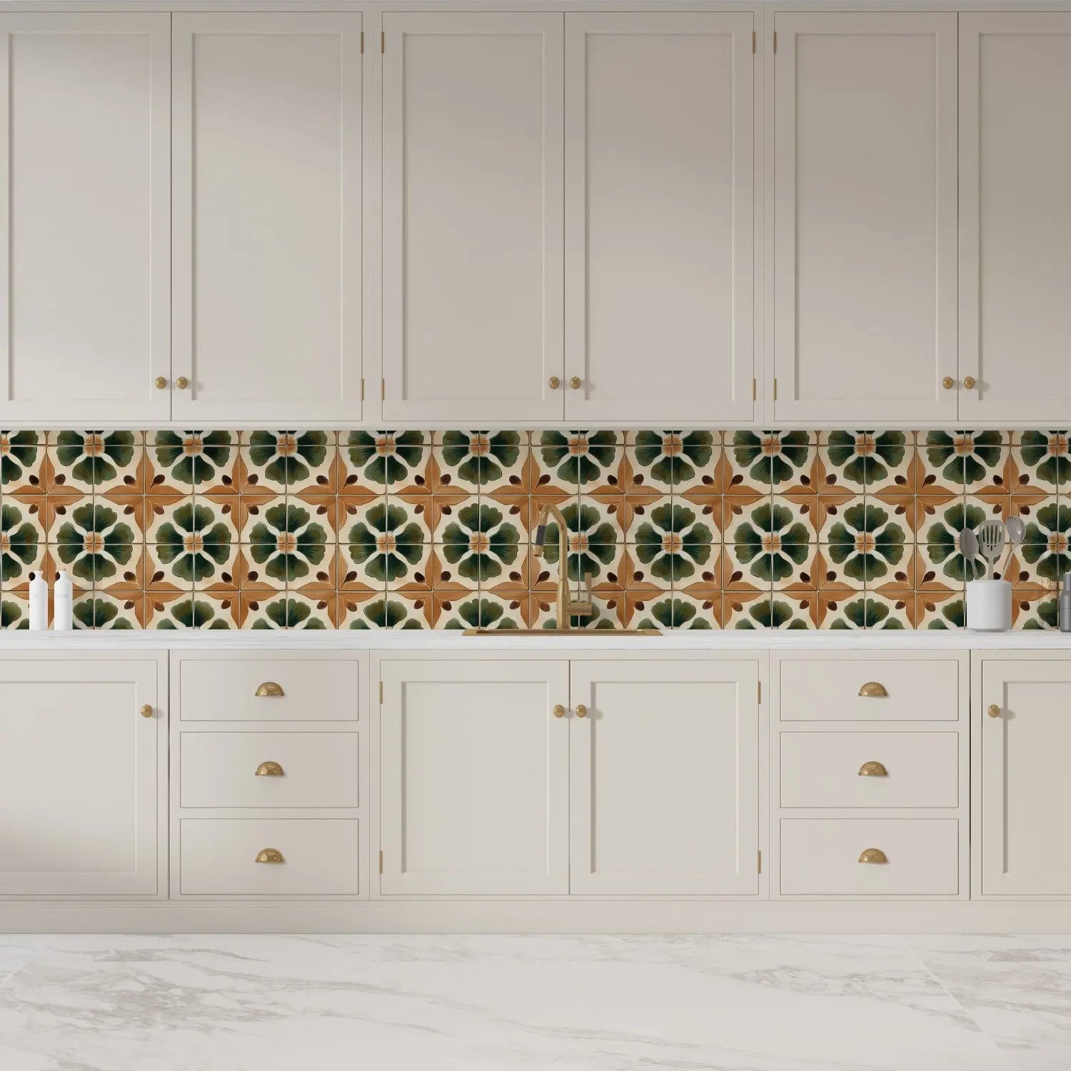 Gilded Ginkgo Garden Tiles WallCreatives