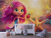 Mermaid's Enchanted Strawberry Glimmer - WallCreatives