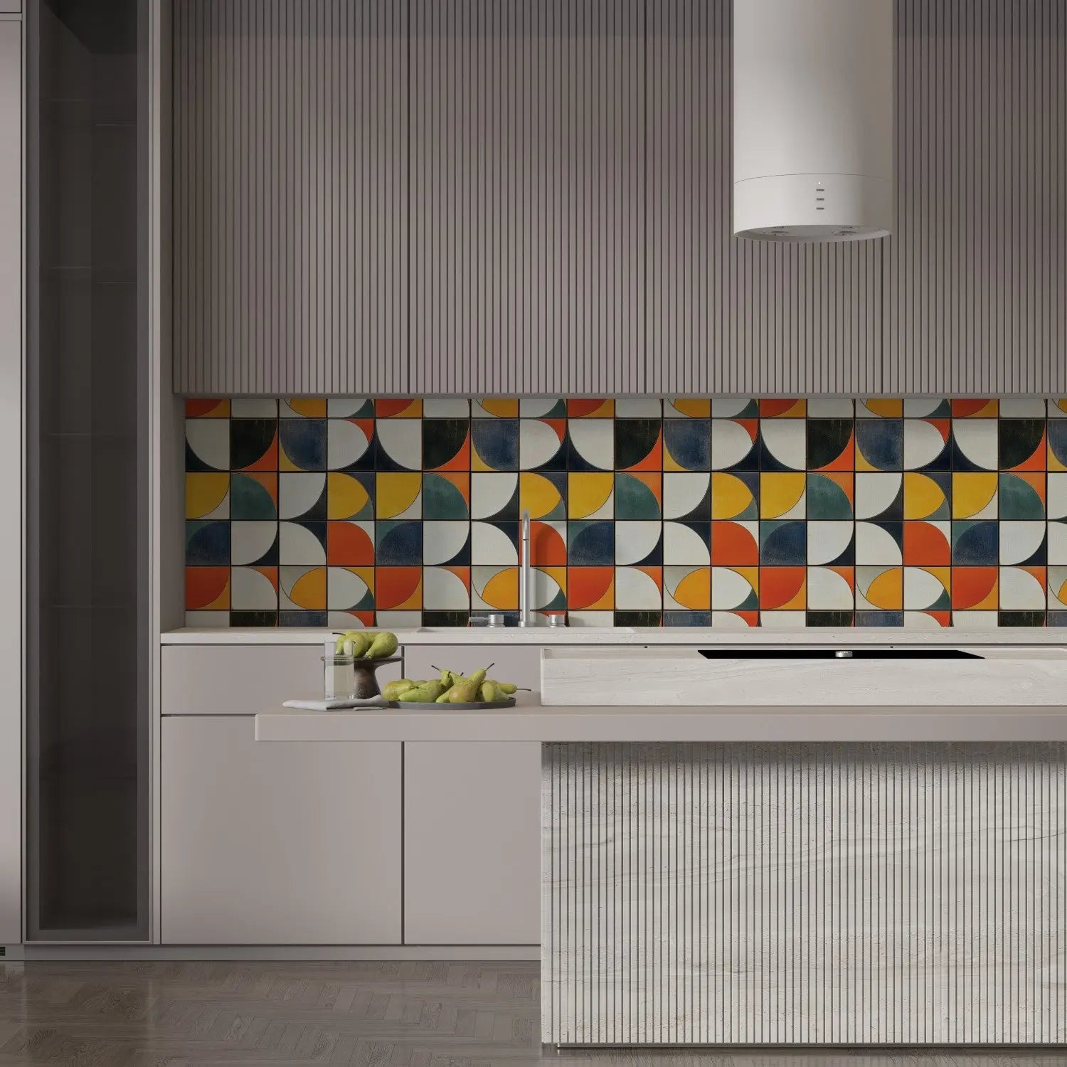 Abstract Cadence Tiled Mural WallCreatives