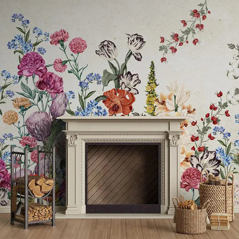 Light Mural Bouquet Wallpaper Vladila